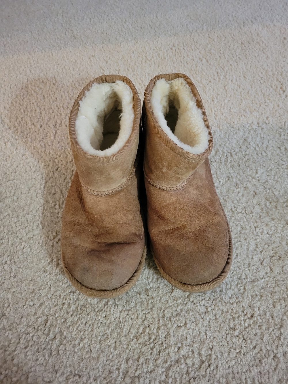 UGG Kids Chestnut Suede Shearling Lined Boots